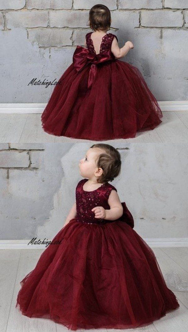 Baby Customized Velvet Rose Dresses