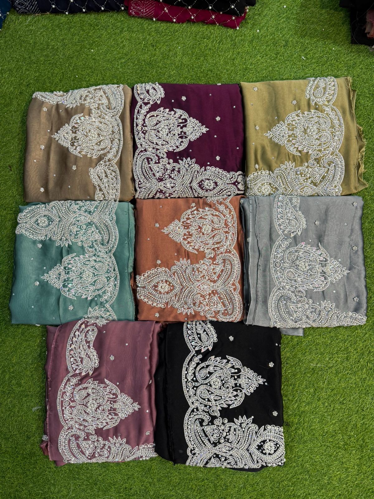 Handmade shifoon stuff Saree