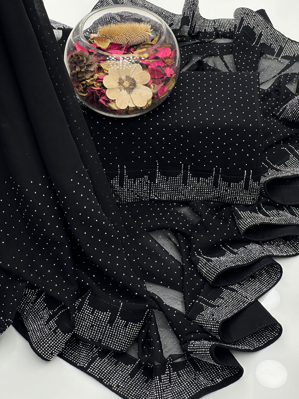 Chiffon nug saree
