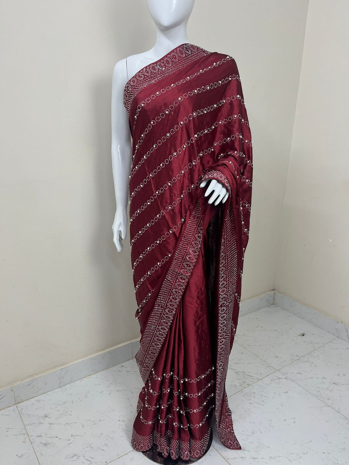 Rahine stone silk saree