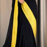 Black silk saree