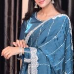 Korean silk Katdana work saree