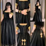 Raw silk maxi