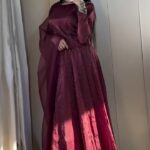 Korean silk stone work maxi
