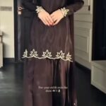 Korean silk embalished suit