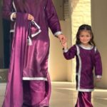 Silk suit with palzo Mother & Baby