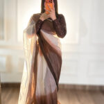 Organza double tone saree