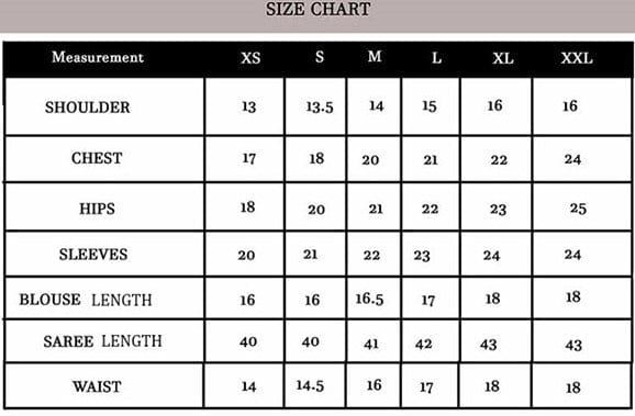 Saree Size Guide